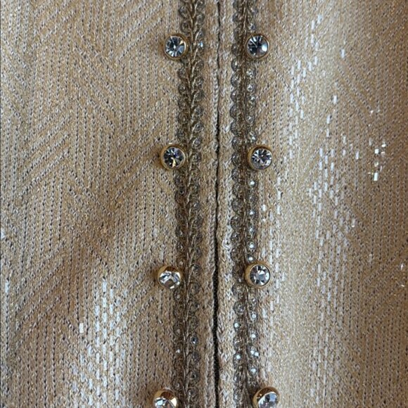 St. John Couture Vintage Evening Sequin Gold Jacket - Picture 6 of 8